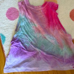 SPIRITUAL GANGSTER, cropped tie dye tank cotton